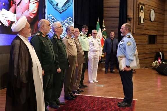 Nassirzadeh (right) seen with top IRGC and armed forces commanders