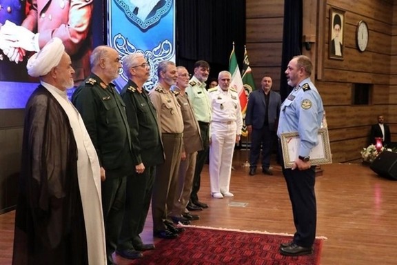 Nassirzadeh (right) seen with top IRGC and armed forces commanders