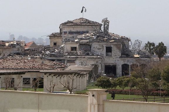 A villa in Erbil damaged by an Iranian missile attack. March 13, 2022