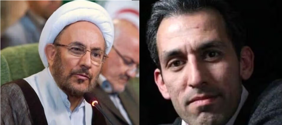 Attorney Hassan Younesi is a son to Iran's former intelligence minister Ali Younesi (left)