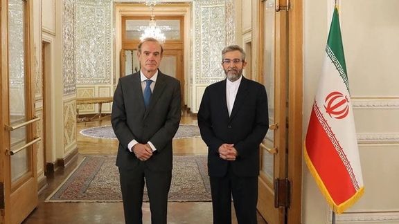 EU's Enrique Mora with Iran's Bagheri Kani in Tehran/ October 14, 2021