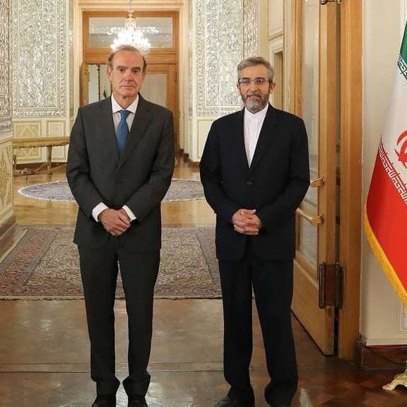 Enrique Mora (L) and Ali Bagheri Kani in a previous meeting in Tehran