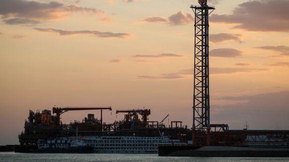 Infrastructure on D Island, the main processing hub, is pictured at the Kashagan offshore oil field in the Caspian sea in western Kazakhstan August 21, 2013.