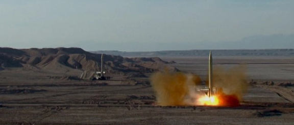 A ballistic missile is launched and tested in an undisclosed location, Iran, in this handout photo released by the official website of Islamic Revolutionary Guard Corps (IRGC) on March 8, 2016.