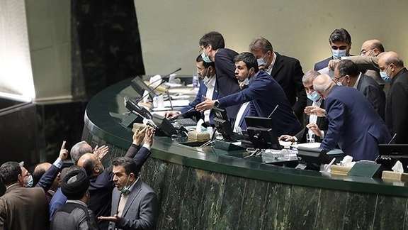 Iranian parliament in session on January 12, 2022