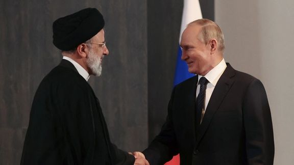 Iran's Ebrahim Raisi and Russia's Vladimir Putin meeting on September 15, 2022