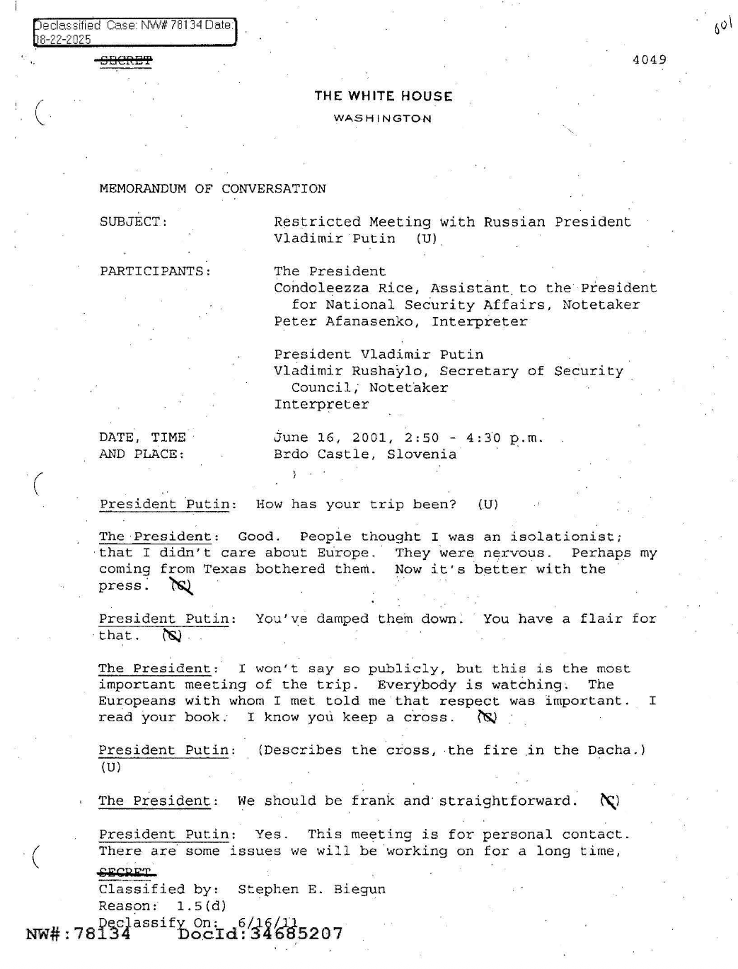 سند مربوط به سال ۲۰۰۱