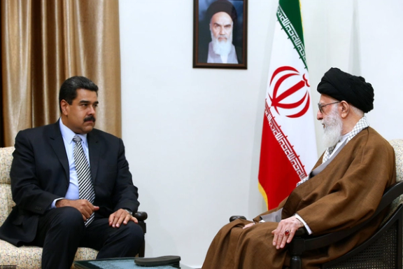 Venezuelan President Nicolas Maduro meets with Supreme Leader Ali Khamenei in Tehran, Iran, on November 23, 2015.