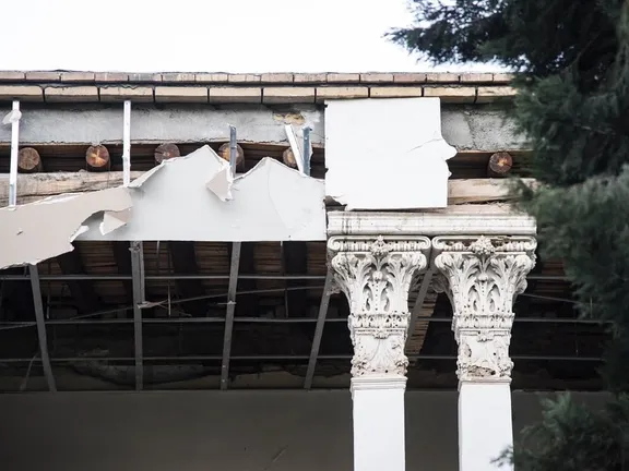 The Chehel Sotun (40 Columns), a 17th century pavilion and garden in Iran's historic city of Isfahan, was damaged in US-Israeli strikes, March 9, 2026