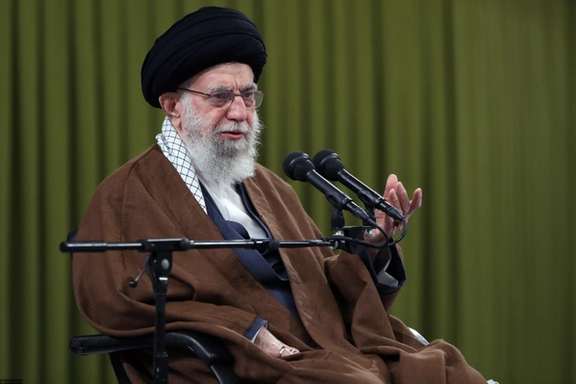 Iran's Supreme Leader Ali Khamenei speaking on April 26, 2022