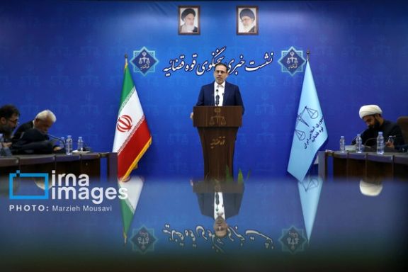 Iran's judiciary spokesperson Asghar Jahangir during a press conference on November 5, 2024