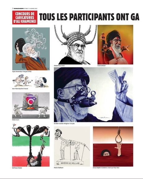 Some of Charlie Hebdo’s caricatures depicting Iran’s authoritarian ruler Ali Khamenei