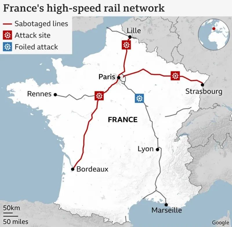 شبکه قطارهای سریع‌السیر فرانسه