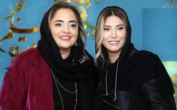 Fariba Naderi (right) and her friend and colleague Narges Mohammadi