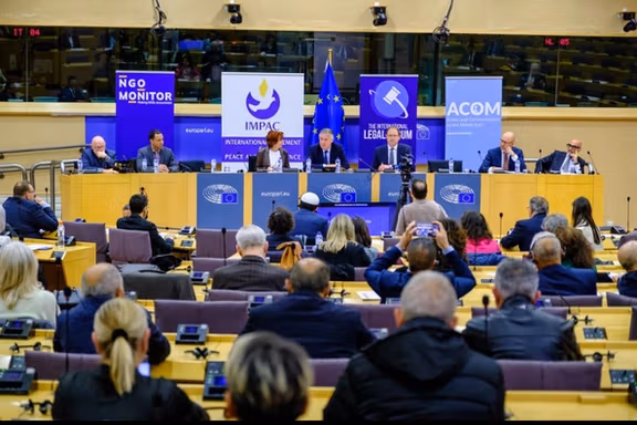 NGO Monitor presents information about Samidoun in the European Union Parliament (March 2023)