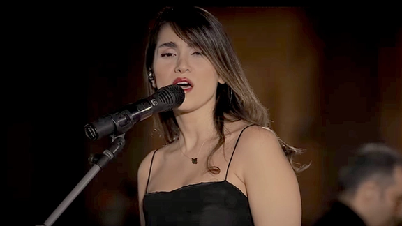 A scene from Parastoo Ahmadi’s online concert