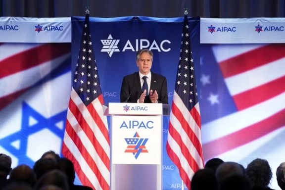 US Secretary of State Antony Blinken delivers remarks at the American Israel Public Affairs Committee (AIPAC) policy Summit in Washington, June 5, 2023.