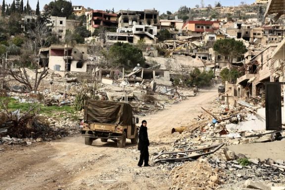 نمایی از خانههای تخریبشده در جنگ در جنوب لبنان