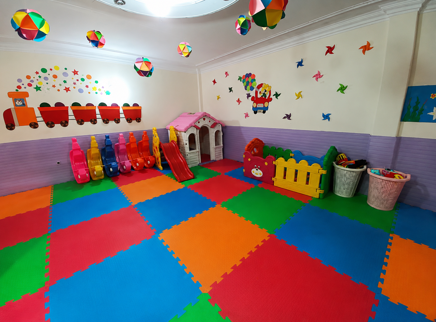 File photo shows an empty daycare playroom in Iran.