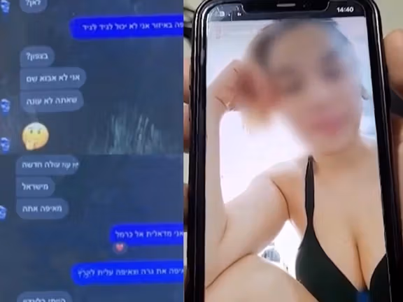 Photo of an operative chatting with an Israeli soldier to gather information during the 2023 Israel-Hamas war