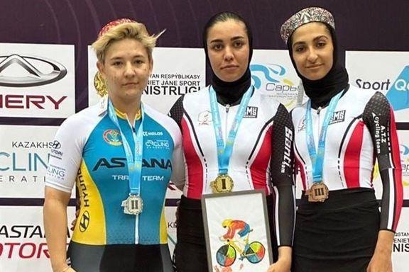 مسابقات دوچرخه سواری قزاقستان؛ فاطمه هداوند به طلا و نقره رسید