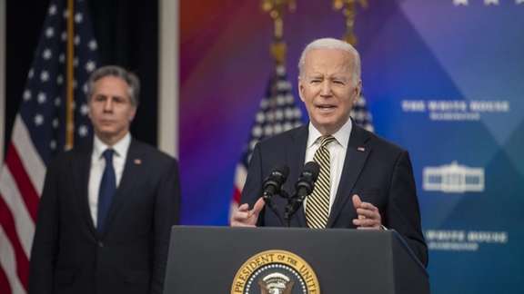 President Joe Biden and Sec. of State Antony Blinken. March 16, 2022