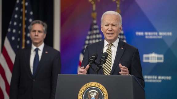 President Joe Biden and Secretary of State Antony Blinken. March 16, 2022