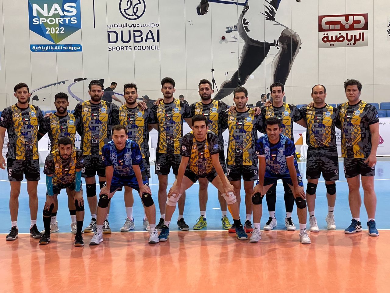 حضور تیم قهرمان لیگ ایران در مسابقات والیبال با نام و پرچم امارات