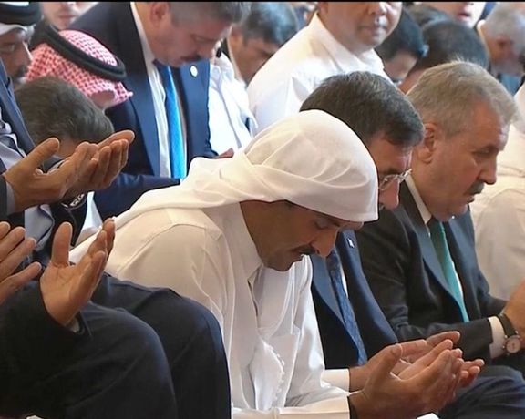 امیر قطر و پدرش در تشییع اسماعیل هنیه شرکت کردند