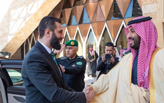 احمد الشرع در سفر به عربستان سعودی با محمد بنسلمان دیدار کرد