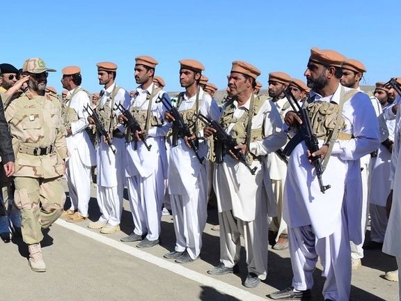 File photo shows Baloch members of the Islamic Revolutionary Guard Corps