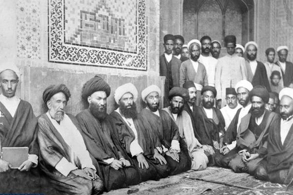 Group of clerics circa 1900. Akhund Khorasani among them.