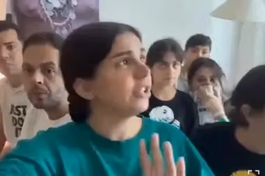 A screengrab from a video shared by Iranian asylum seekers following their deportation from the US on February 14, 2025.