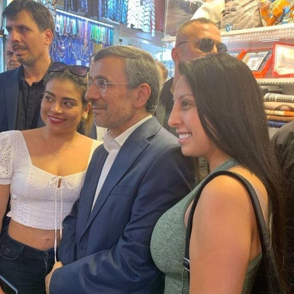 Former Iranian president Mahmoud Ahmadinejad during a trip to Turkey, July 2024