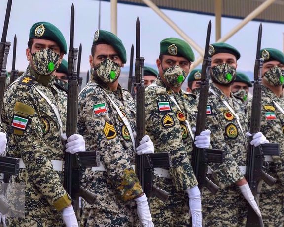 Soldiers from the Islamic Republic’s Army Ground Force during a parade