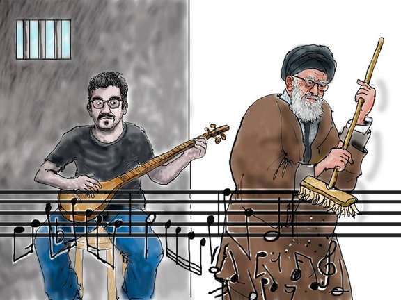 A fan art in support of dissident Iranian composer Mehdi Rajabian