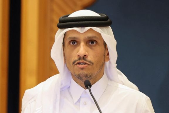 Qatar's Prime Minister and Foreign Minister Mohammed Bin Abdulrahman al-Thani speaks at a joint press conference with the US secretary of state in Doha, Qatar, June 12, 2024.