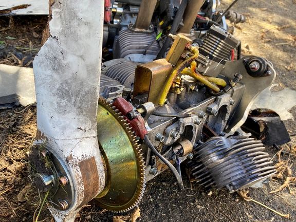 Parts of an Iranian drone shot down in Ukraine on Oct. 6, 2022