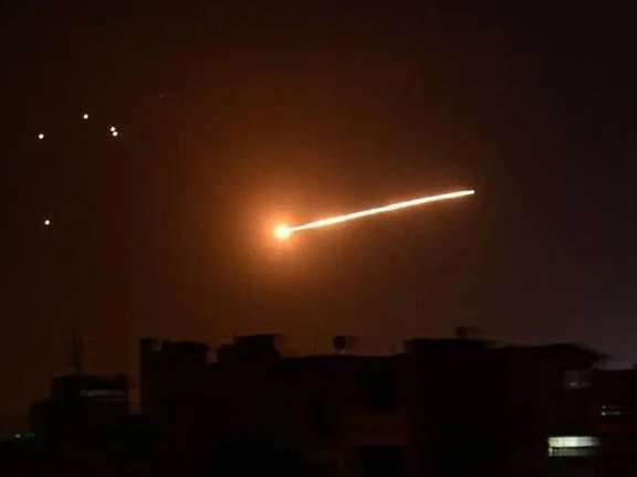 A screen grab from an undated Israeli attack on targets in Syria