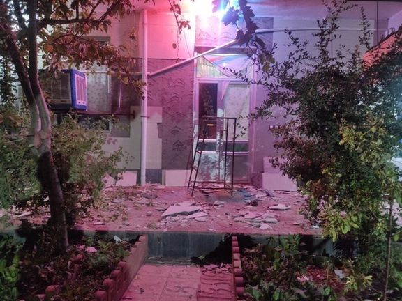 Damage seen outside a house in Iran quake, Oct. 5, 2022