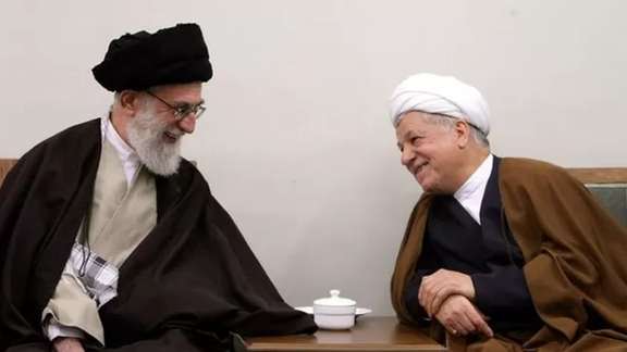 Iran's Ali Khamenei (L) and Hashemi Rafsanjani. Undated