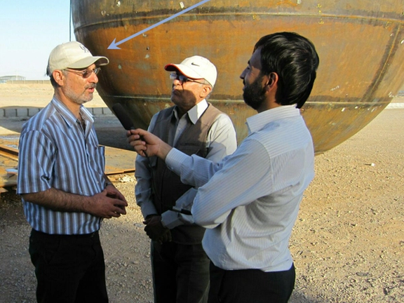 Iranian explosives and metals expert Saeed Borji (left)