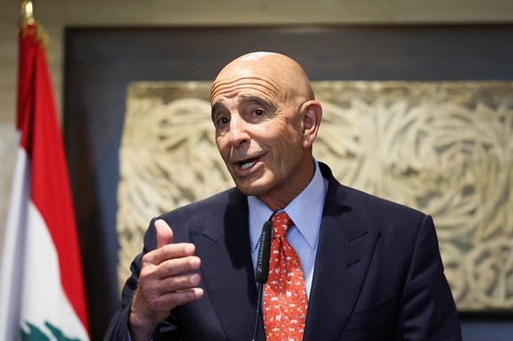 US Ambassador to Turkey and US special envoy for Syria Thomas Barrack speaks after meeting with Lebanese Parliament Speaker Nabih Berri in Beirut, Lebanon June 19, 2025