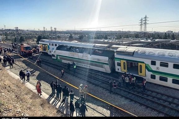 Two trains collided near Iran's capital Tehran on Wednesday.