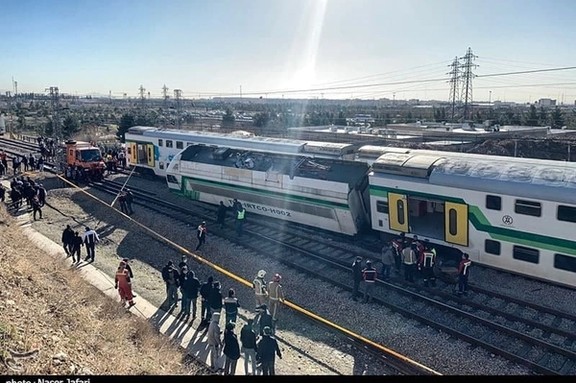 Two trains collided near Iran's capital Tehran on Wednesday.