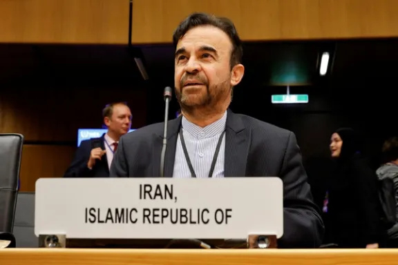 Reza Najafi, Permanent Representative of Iran to the United Nations (UN) arrives on the opening day of the agency's quarterly Board of Governors meeting at the IAEA headquarters in Vienna, Austria, June 9, 2025.