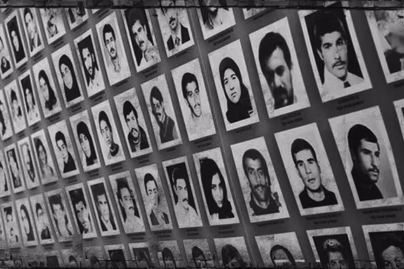 A mosaic photo of dozens of Iranian prisoners executed in the 80s