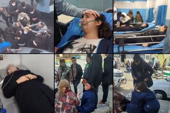 A combo picture of some of the people affected by the chemical attacks on schools in Iran