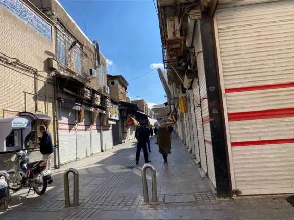 Closed shops at Tehran’s bazaar