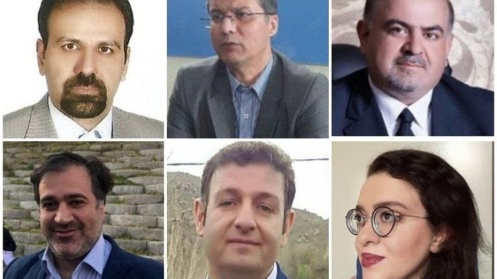 The six lawyers who initiated the lawsuit. Mohammad-Reza Faghihi lower row center.